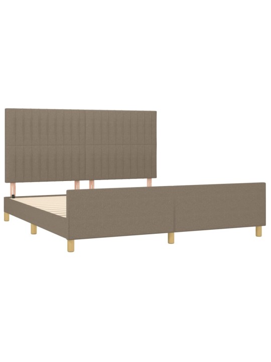 Rám postele bez matrace taupe 160 x 200 cm textil