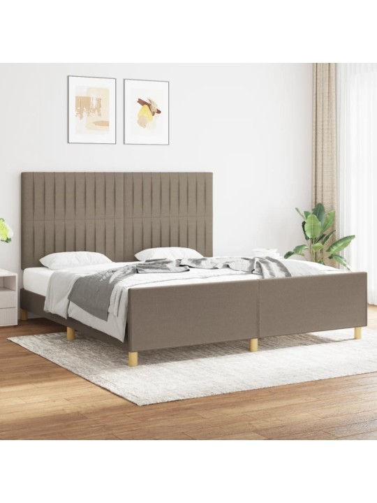 Rám postele bez matrace taupe 180 x 200 cm textil