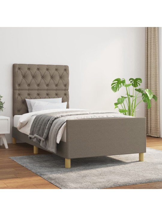 Rám postele bez matrací taupe 80x200 cm textil