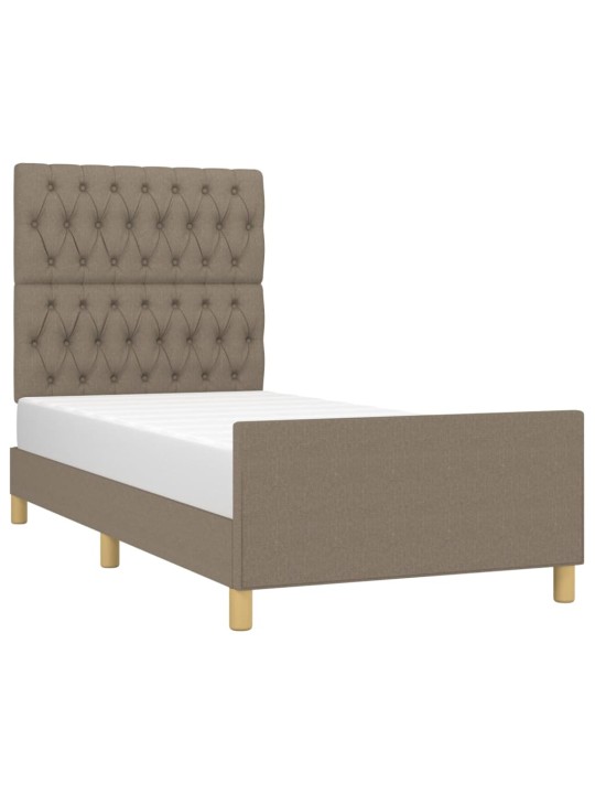 Rám postele bez matrací taupe 90x200 cm textil