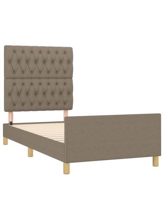 Rám postele bez matrací taupe 90x200 cm textil