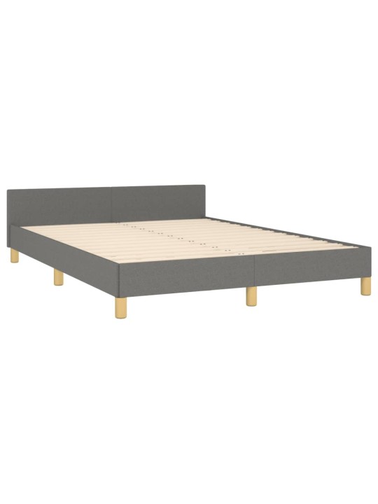 Rám postele bez matrace tmavě šedý 140 x 190 cm textil