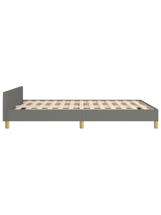 Rám postele bez matrace tmavě šedý 140 x 190 cm textil