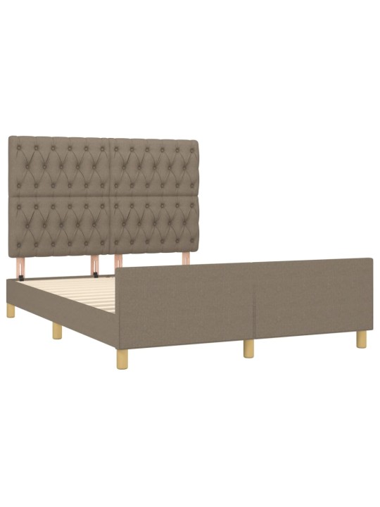 Rám postele bez matrace taupe 140 x 200 cm textil