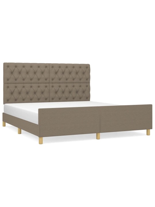 Rám postele bez matrace taupe 160 x 200 cm textil
