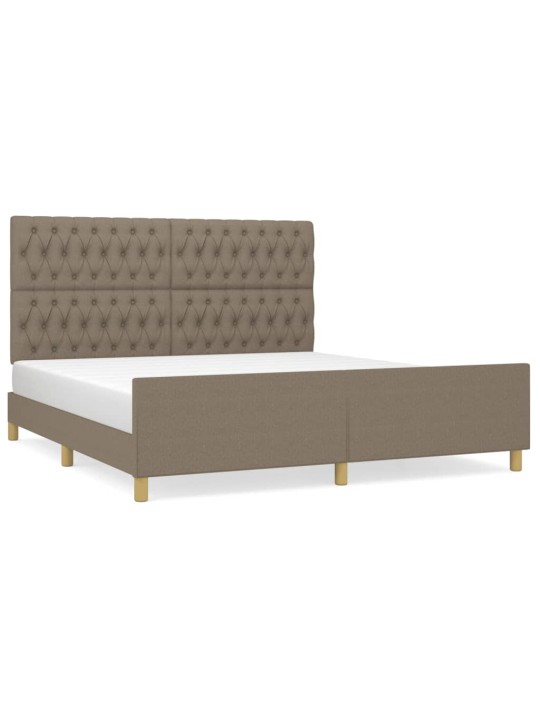 Rám postele bez matrace taupe 180 x 200 cm textil