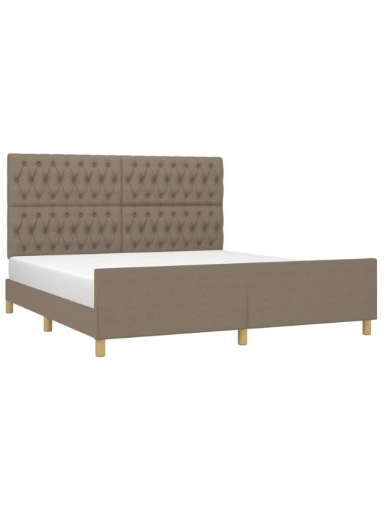Rám postele bez matrace taupe 180 x 200 cm textil
