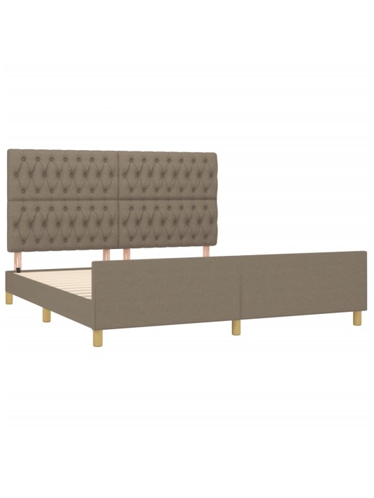 Rám postele bez matrace taupe 180 x 200 cm textil