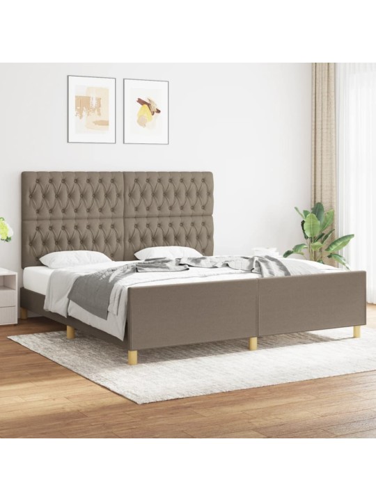 Rám postele bez matrace taupe 180 x 200 cm textil
