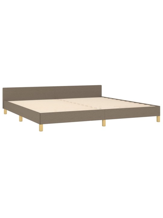 Rám postele s čelem taupe 200x200 cm textil