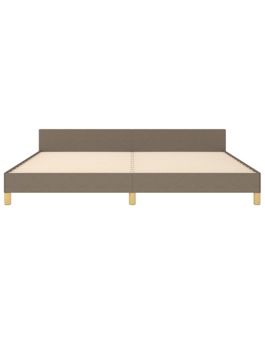 Rám postele s čelem taupe 200x200 cm textil
