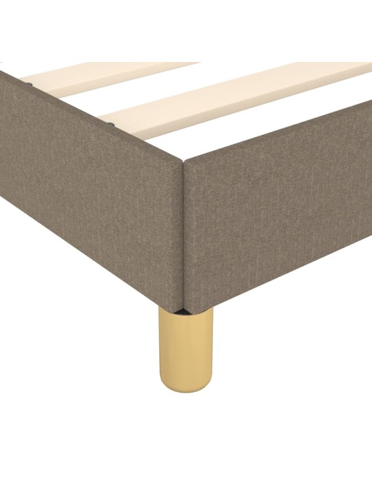 Rám postele s čelem taupe 200x200 cm textil