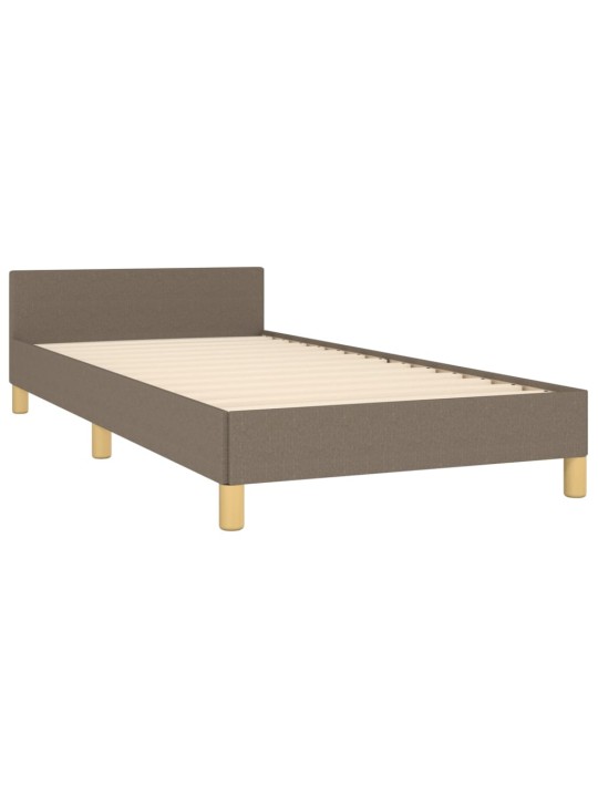 Rám postele s čelem taupe 90x190 cm textil