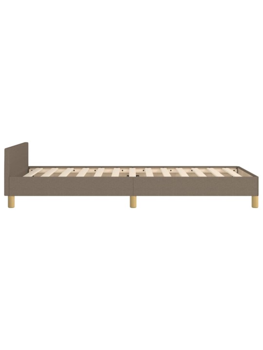 Rám postele s čelem taupe 90x190 cm textil