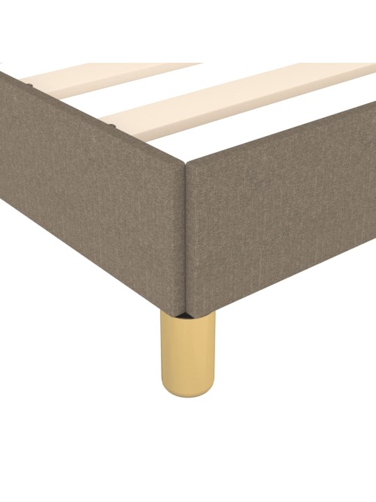 Rám postele s čelem taupe 90x190 cm textil