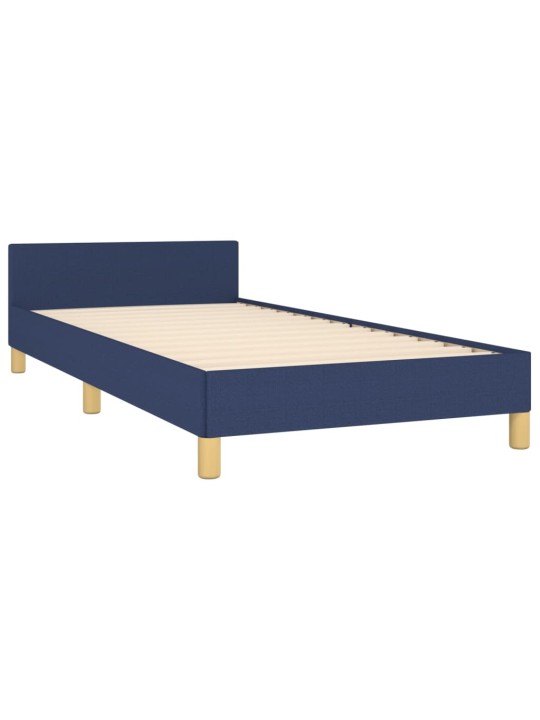 Rám postele s čelem modrý 90x190 cm textil