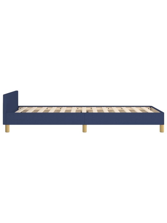 Rám postele s čelem modrý 90x190 cm textil