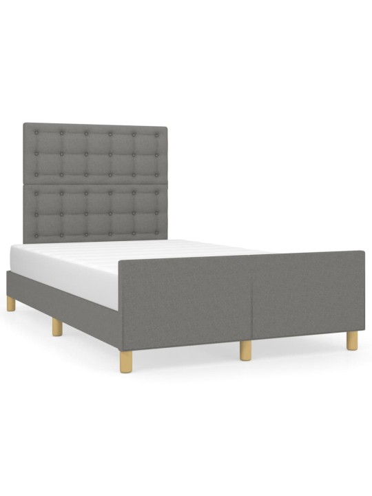 Rám postele bez matrace tmavě šedá 120 x 200 cm textil