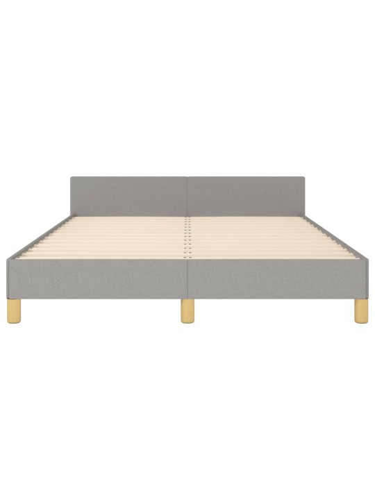Rám postele bez matrace světle šedý 140 x 190 cm textil