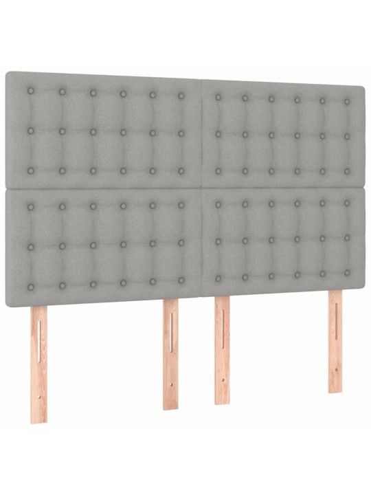 Rám postele bez matrace světle šedý 140 x 200 cm textil