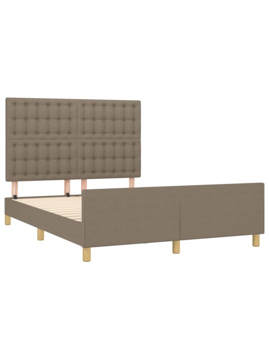Rám postele bez matrace taupe 140 x 200 cm textil