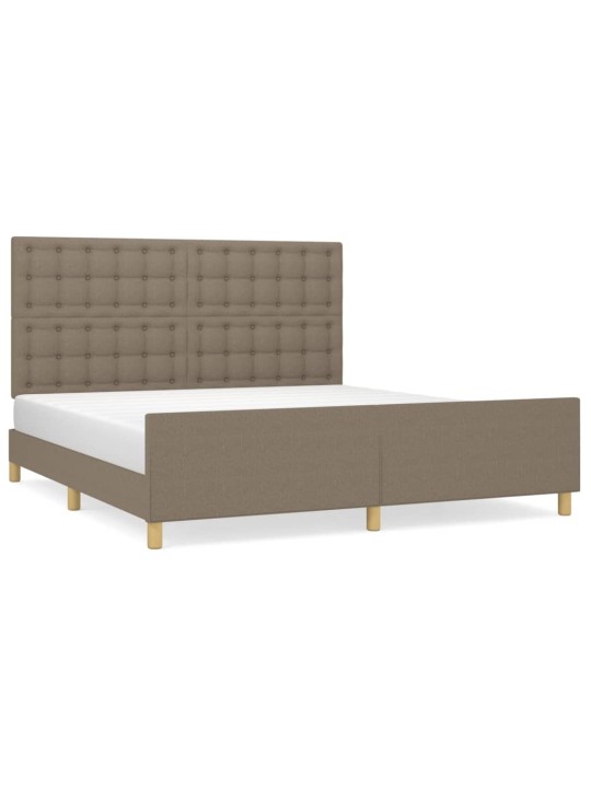 Rám postele s čelem taupe 180x200 cm textil