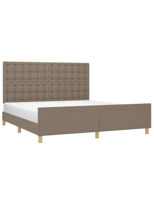 Rám postele s čelem taupe 180x200 cm textil