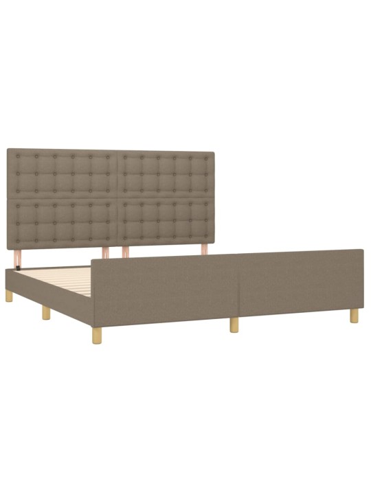 Rám postele s čelem taupe 180x200 cm textil