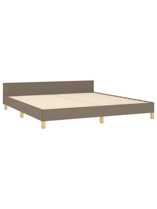 Rám postele s čelem taupe 180x200 cm textil