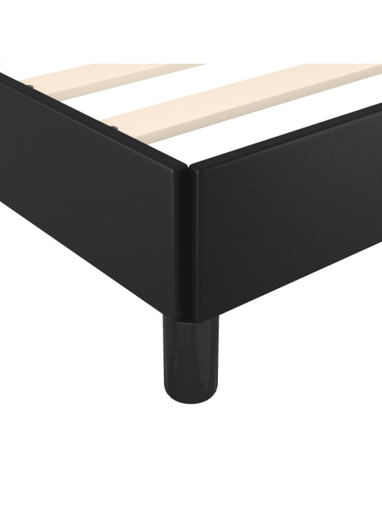 Rám postele s čelem černý 80 x 200 cm umělá kůže