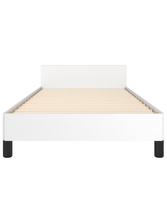 Rám postele s čelem bílý 80 x 200 cm umělá kůže