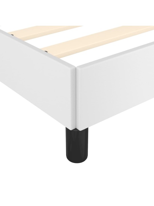 Rám postele s čelem bílý 80 x 200 cm umělá kůže