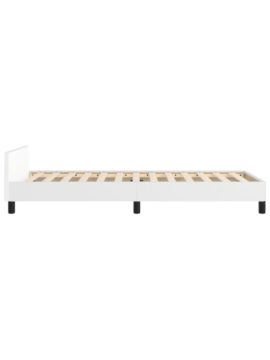Rám postele s čelem bílý 90x190 cm umělá kůže