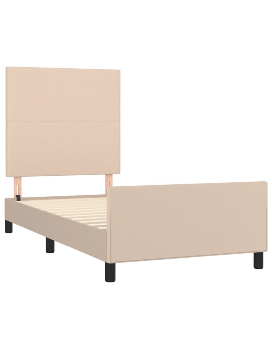 Rám postele s čelem cappuccino 90x190 cm umělá kůže