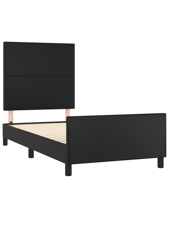 Rám postele s čelem černý 90x200 cm umělá kůže
