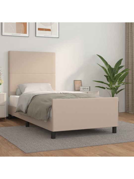 Rám postele s čelem cappuccino 90x200 cm umělá kůže
