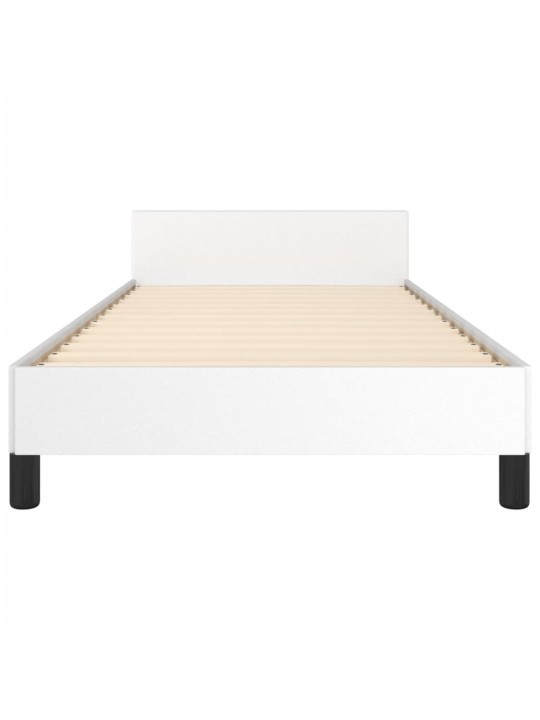 Rám postele s čelem bílý 100x200 cm umělá kůže
