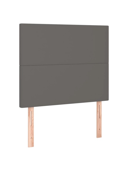 Rám postele s čelem šedý 100x200 cm umělá kůže