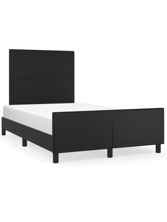 Rám postele s čelem černý 120 x 200 cm umělá kůže