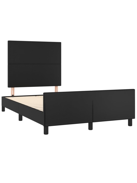 Rám postele s čelem černý 120 x 200 cm umělá kůže