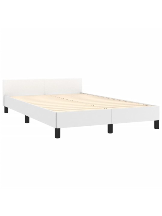 Rám postele s čelem bílý 120x200 cm umělá kůže