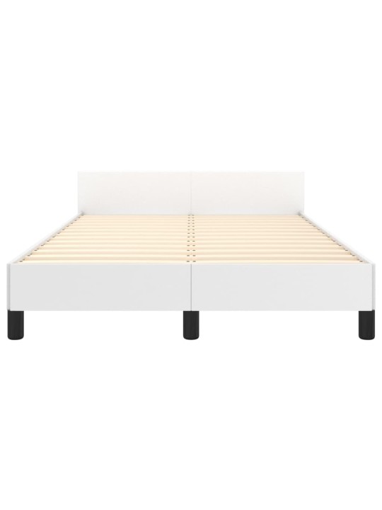 Rám postele s čelem bílý 120x200 cm umělá kůže