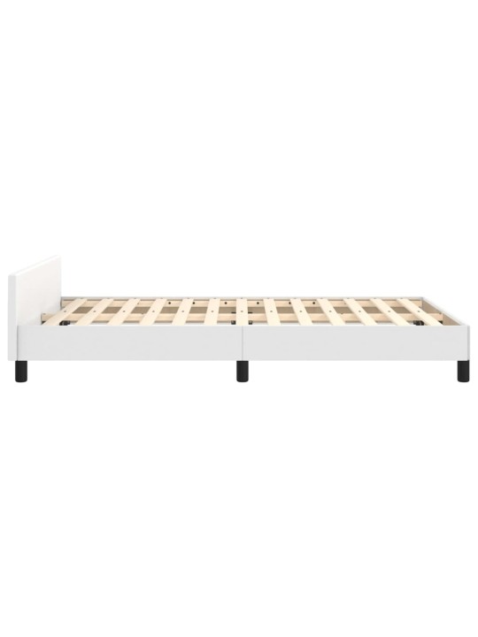 Rám postele s čelem bílý 120x200 cm umělá kůže