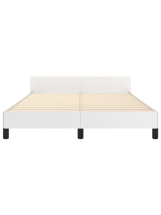Rám postele s čelem bílý 140x190 cm umělá kůže