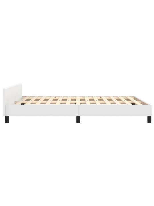 Rám postele s čelem bílý 140x190 cm umělá kůže
