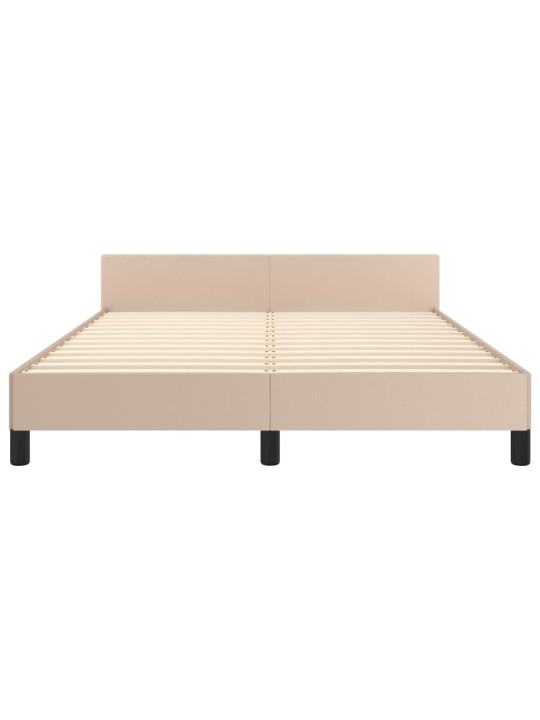 Rám postele s čelem cappuccino 140x190 cm umělá kůže