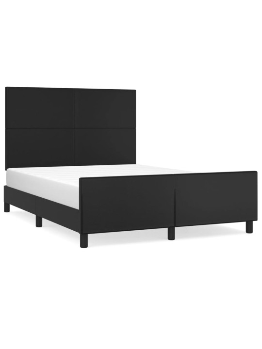 Rám postele s čelem černý 140x200 cm umělá kůže