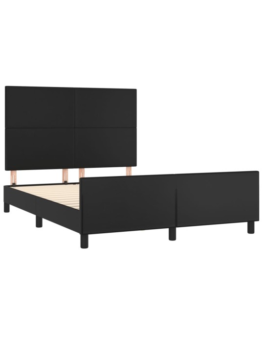 Rám postele s čelem černý 140x200 cm umělá kůže