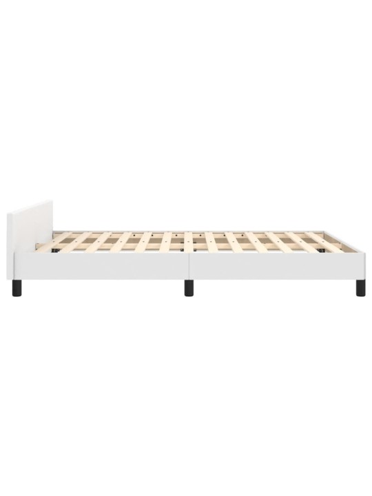 Rám postele s čelem bílý 140x200 cm umělá kůže