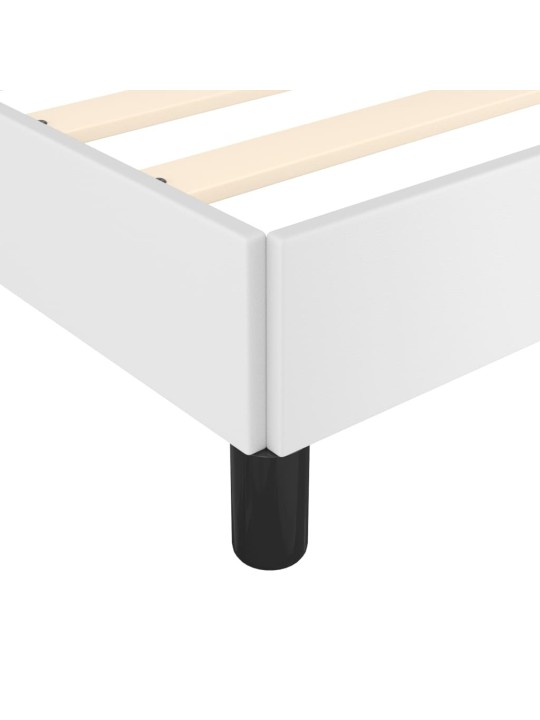 Rám postele s čelem bílý 140x200 cm umělá kůže